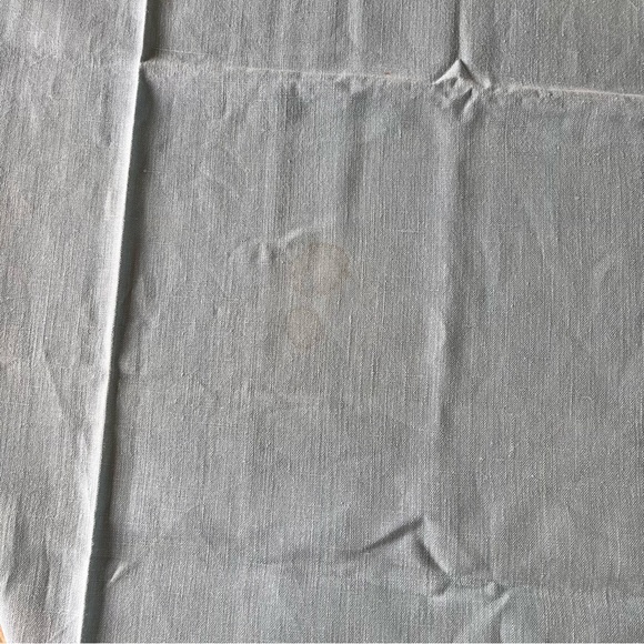 Vintage Solid Blue Color Cotton Tablecloth Approximately 42 x 44 - Picture 7 of 15